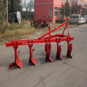 Tractor mounted five furrow plow